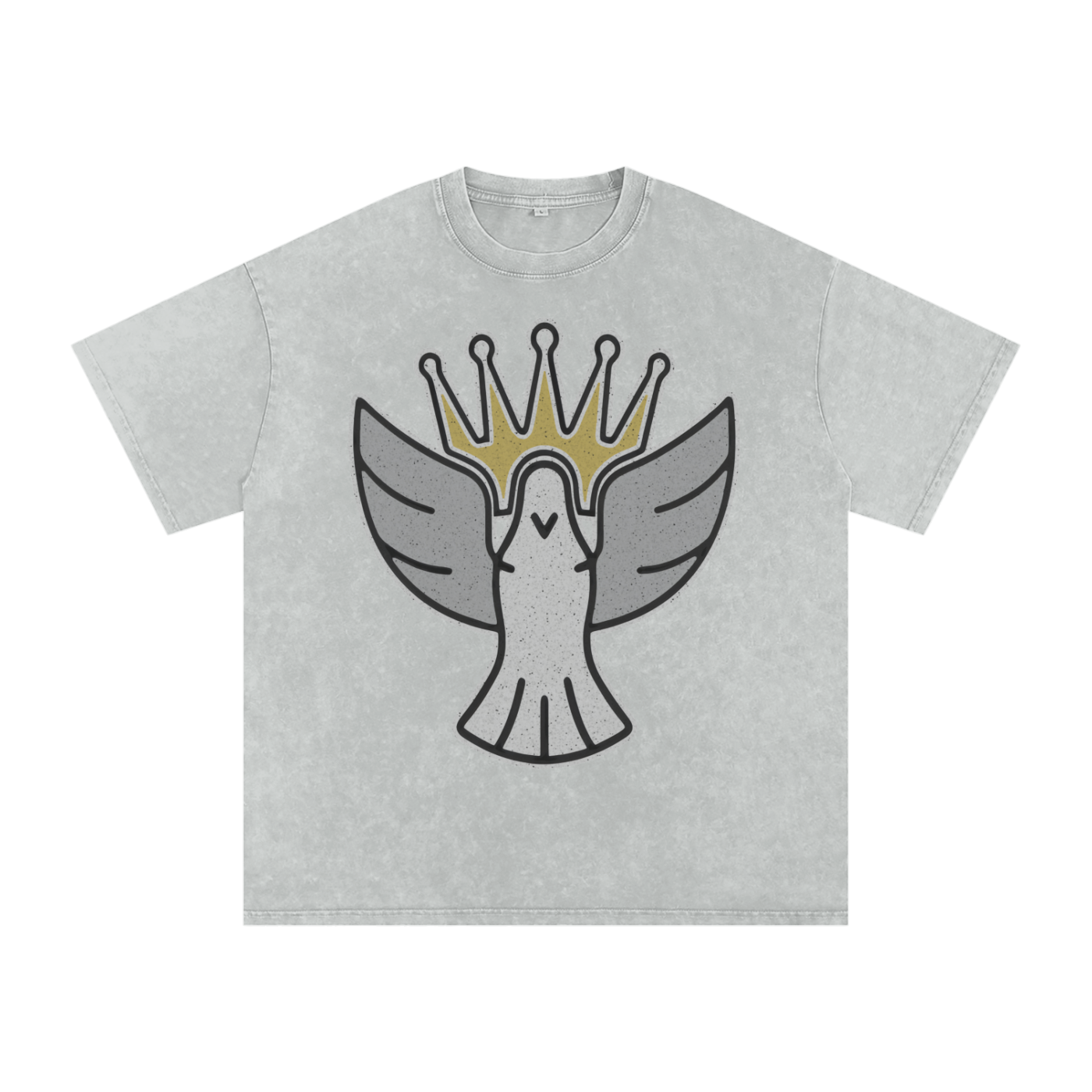 Snow Washed Oversized Cotton T-Shirt