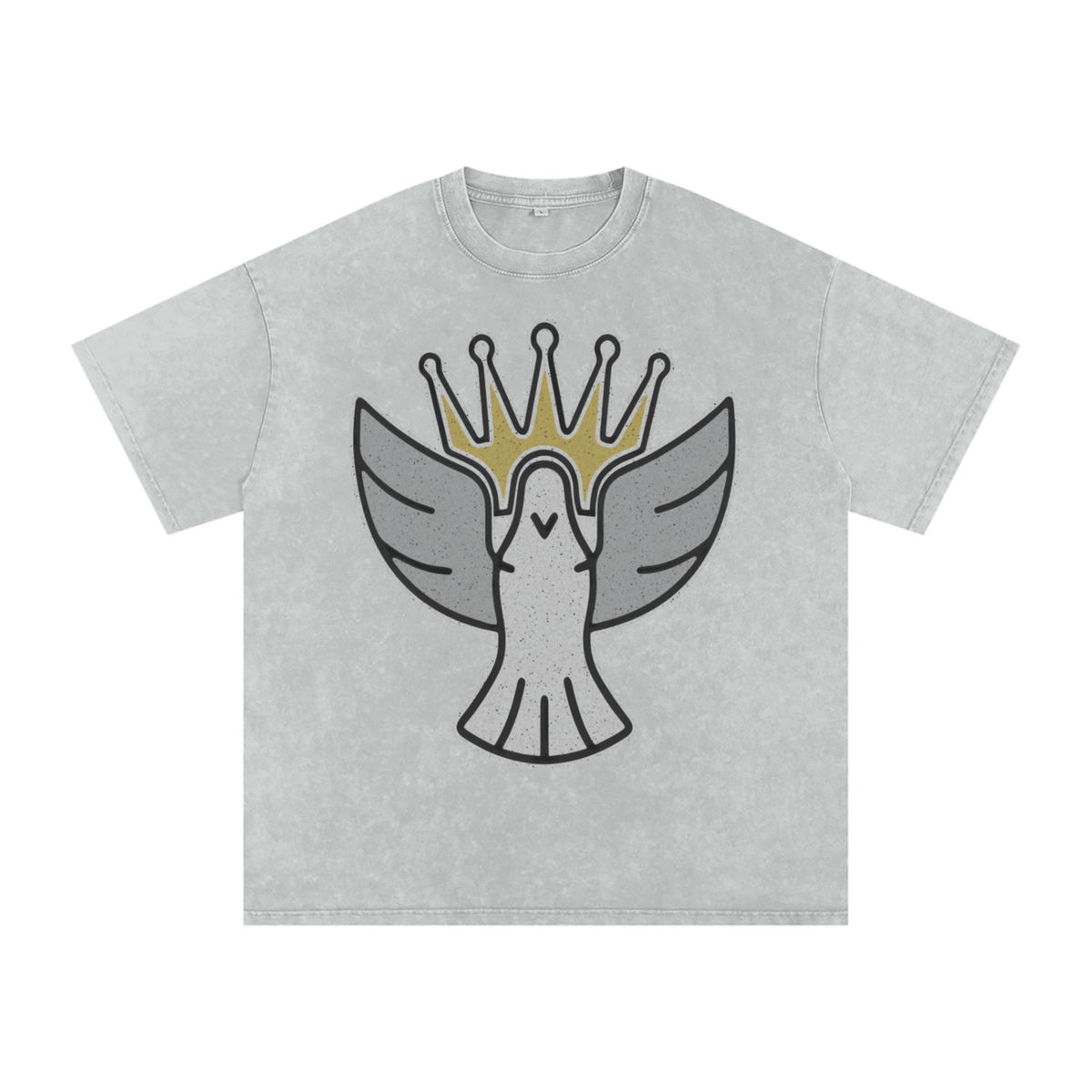Snow Washed Oversized Cotton T-Shirt